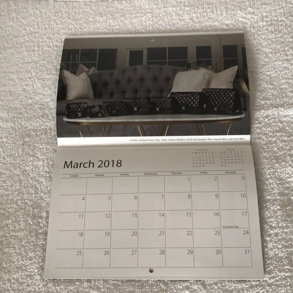 Fashionphile 2018 Monthly Calendar